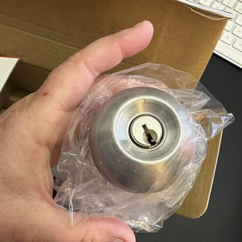 Citiloc Entrance Knob KA-11424 Satin Nickel Backset
